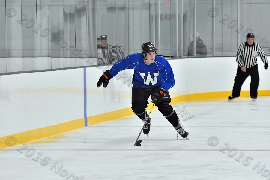 Wheaton College Men\'s Ice Hockey vs Middlesex Community College. - Photo By: KEITH NORDSTROM